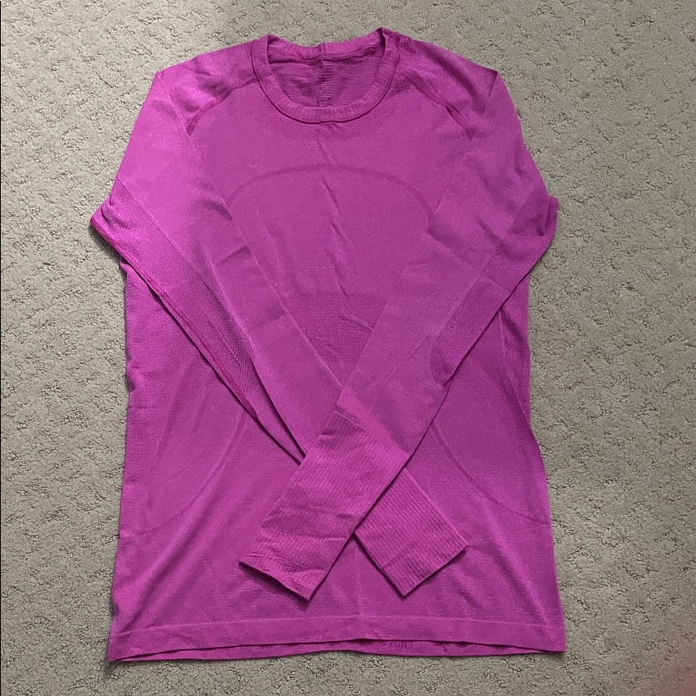 Vibrant pink Long Sleeve Top lululemon workout top